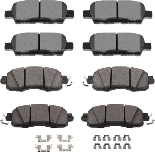 Vista 23 de SCITOO Kits de pastillas de freno de cerámica D465 D374 Reemplazo delantero y trasero para Acura CL 1997-1999, para Honda Civic 2002-2003 200-2011