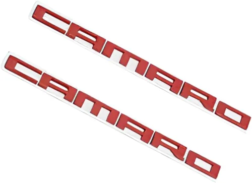 Vista 2 de 2 emblemas de repuesto para Chevrolet Camaro, 2 unidades, color rojo