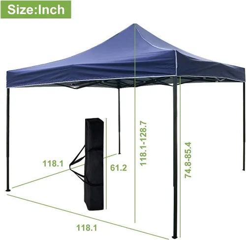 Vista 7 de Meet Perfect Tienda de campaña portátil para exteriores, toldo desplegable instantáneo de 10 x 10 pies para festivales, portón trasero, eventos