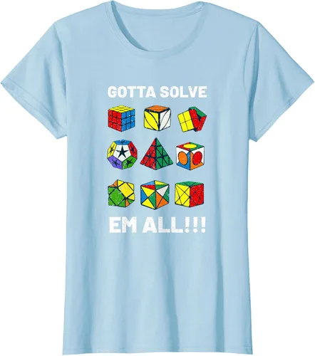 Vista 26 de Camiseta competitiva Puzzle Cube Gotta Solve Em All Speed Cubing