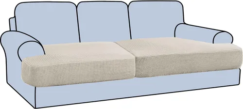 Vista 53 de H.VERSAILTEX Funda elástica para sillón con cojín en forma de T, fundas de cojín en T para sillón y sofá de sala de estar, funda para sofá, funda