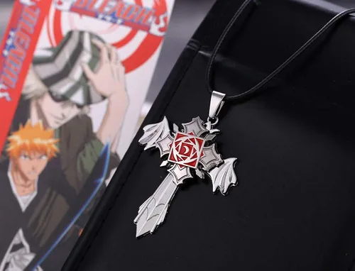 Vista 3 de DTKJ - Collar con colgante con colgante de caballero vampiro y medallón de rosas