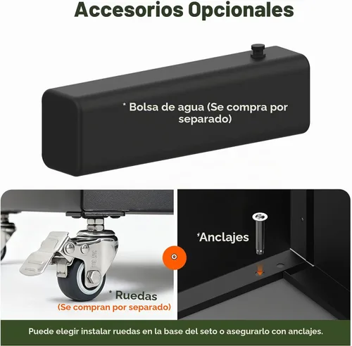 Vista 5 de Pared de seto de boj artificial con maceta de acero negro