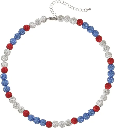 Vista 26 de Collar de béisbol – Collar de colección de hielo con cuentas de arcilla brillante con purpurina para hombres y niños, regalos geniales