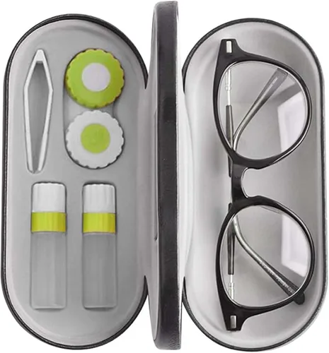 Vista 8 de Juego de fundas portátiles 2 en 1 para lentes de contacto y lentes de contacto