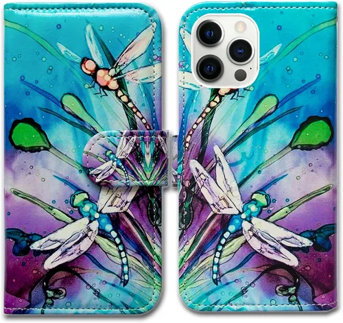 Vista 10 de Bcov Funda para iPhone 14 Pro Max, diseño de pájaro negro y verde con tapa para teléfono, con ranura para tarjetas, soporte para iPhone 14 Pro Max