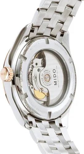 Vista 4 de MIDO Belluna Gent - Reloj automático suizo para Hombre - Esfera plateada - Caja de 1.575 in - M0244072203100