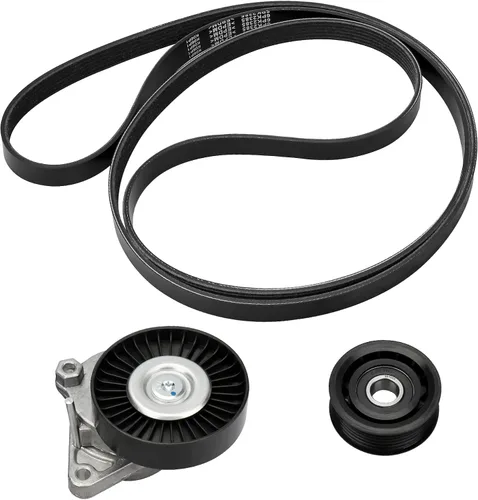 Vista 27 de IRONTEK 1L2E6C348AA Tensor de correa Polea tensora para Ford (2002-2005 Excursion/ 2002-2014 Expedition/2002-2010 F-150), para Jeep 2007-2018