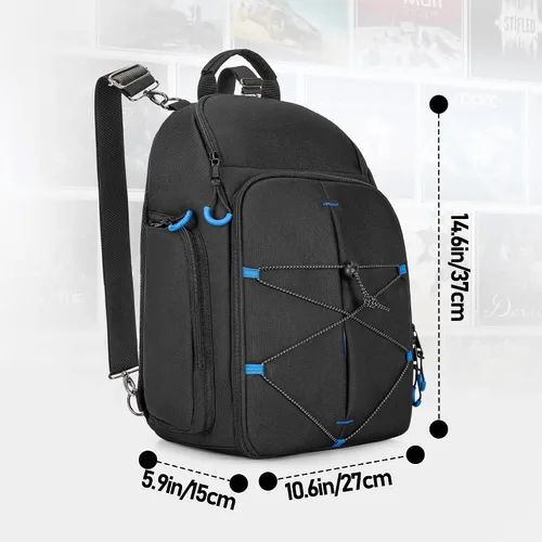 Vista 6 de PGmoon Carrying Case Compatible with PSVR2, Protective Storage Backpack for PSVR 2 Headset & Touch Controllers and More, Individual Room for