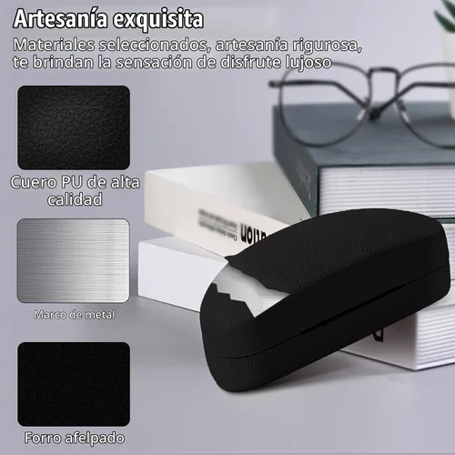 Vista 3 de Funda de cuero extra grande para gafas de sol y gafas de gran