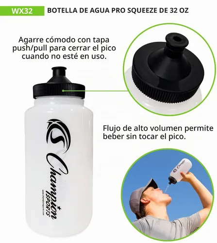Vista 5 de Champion Sports WX32 Pro Botella de agua deportiva de compresión