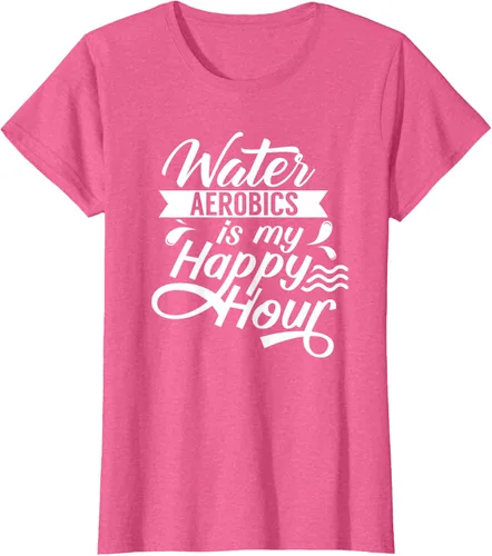 Vista 19 de Water Aerobics Is My Happy Hour Hobby Instructor Aqua Camiseta Negro