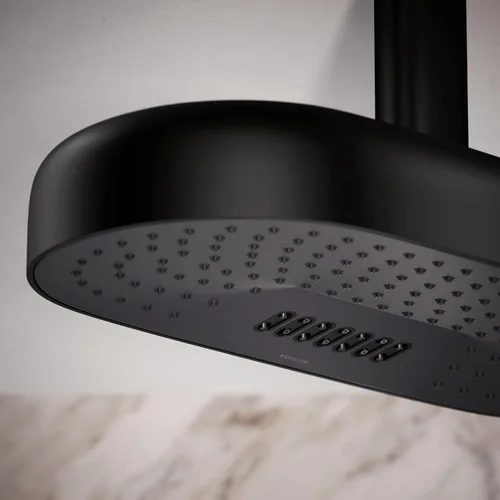 Vista 5 de KOHLER 26297-BL Statement™ Cabezal de lluvia oblongo, multifunción, 2.5 gpm, color negro mate