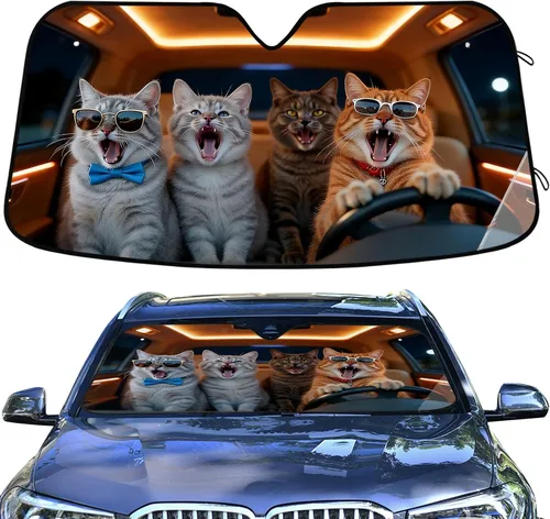 Vista 23 de Parasol para parabrisas de automóvil de tiburón para ventana delantera, accesorios interiores para automóvil SUV