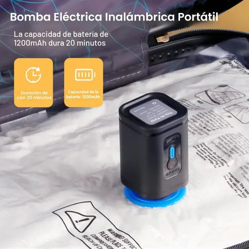 Vista 4 de UPGOGO Bolsas de Vacío de Viaje con Bomba Eléctrica Portátil (Combo Paquete de 8)
