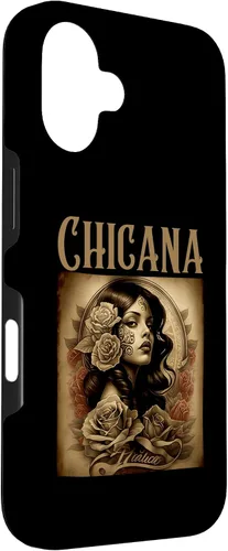 Vista 3 de iPhone 16 Chicana Style Tattoos Clothes Women Mexican American Latina Case