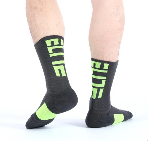 Vista 6 de 4 pares de calcetines atléticos para hombre, gruesos, protectores, amortiguadores deportivos, de élite, baloncesto, fútbol, compresión, 7-12