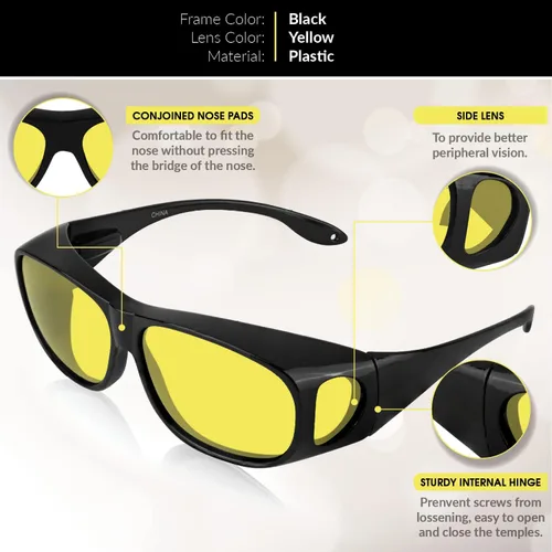 Vista 7 de Sunny Pro Fitover - Gafas de sol polarizadas para lentes de sol con receta L
