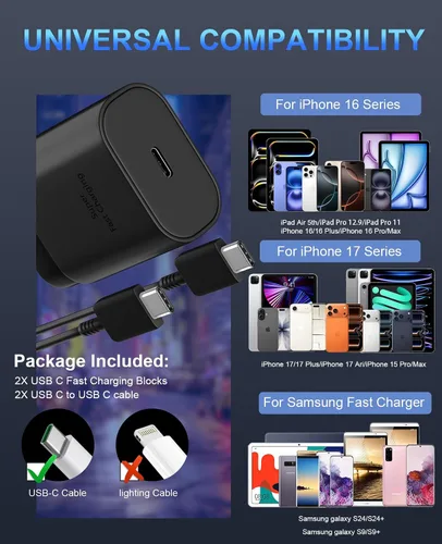 Vista 6 de Cargador USB C de 30 W para iPhone 15/15 Pro Max/15 Pro/15 Plus/Samsung Galaxy S23 Ultra/S23/S23+/S22/S22 Ultra/S22+/S22+/S21 Ultra/S20 Ultra/Note