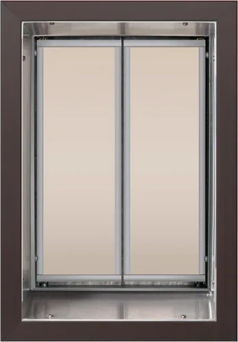 Vista 9 de Plexidor Puertas de bronce para mascotas de montaje en pared para gatos y perros, eficiencia energética, amigables con la seguridad