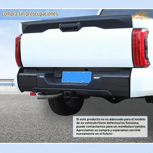 Vista 6 de Protector de parachoques trasero para auto compatible con Toyota Tundra 2022-2025, para guardabarros trasero lateral de camioneta, protector
