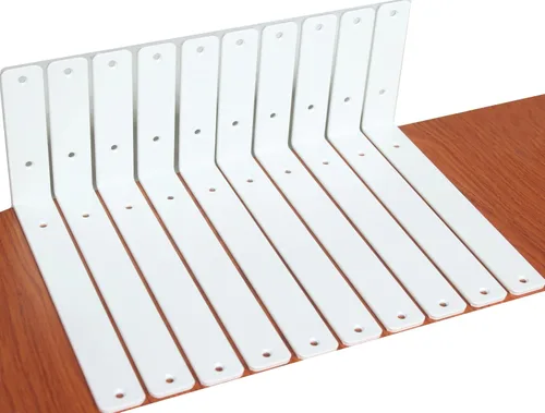 Vista 81 de Paquete de 2 soportes de estante en L de 6 pulgadas de largo x 6 pulgadas de alto x 1.5 pulgadas de ancho, 5 mm de grosor, soportes de estante