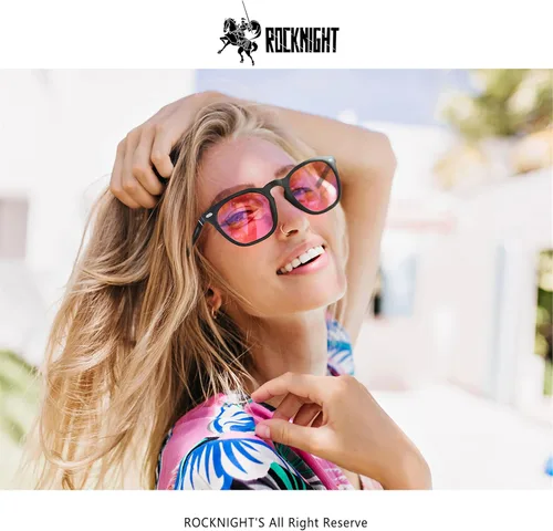 Vista 2 de ROCKNIGHT Polarized Driving Sunglasses UV400 Protection Lightweight Al-Mg Metal Frame Outdoor Casual