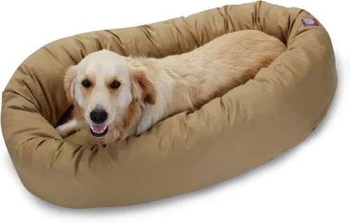Vista 29 de Majestic Pet Products - Cama en forma de bagel para perro, color caqui, 32 pulgadas