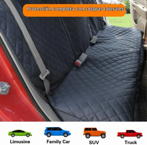 Vista 6 de Honest - Fundas de asiento de coche para perro, funda de asiento de perro con solapa lateral para automóviles, camiones y SUV, funda impermeable