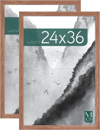 Vista 46 de MCS Marco para póster con estilo de museo, 11 x 17 pulgadas, madera de granero, vertical y horizontal, para colgar en la pared, marco grande