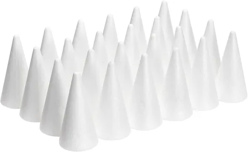 Vista 9 de Bright Creations Conos de espuma para manualidades, 2 x 4 pulgadas, color blanco, paquete de 24, formas de cono para proyectos de gnomos