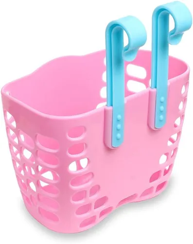 Vista 5 de Kid's Bike Basket Accessories Set, MINI-FACTORY Cute Pattern Bicycle Front Handlebar Basket Bell, Streamer for Kid Bike