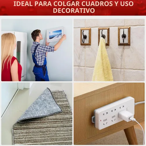 Vista 3 de Cinta de doble cara resistente: 2 rollos de cinta adhesiva, cinta de montaje fuerte de doble cara de 19.68 pies, cinta de espuma de montaje Negro