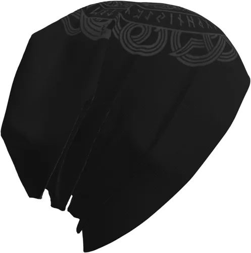 Vista 3 de Vikings Norse Runes - Gorro de invierno de punto suave para adultos al aire libre