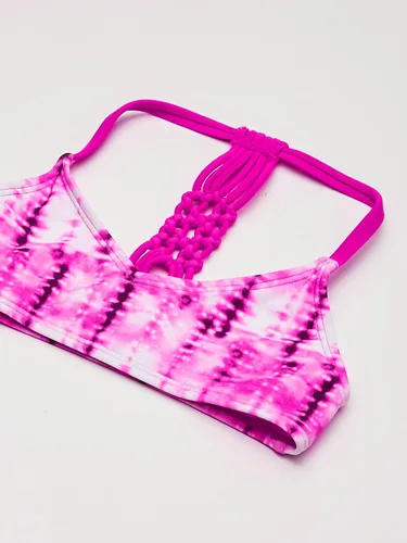 Vista 3 de Kanu Surf Traje de baño de 2 piezas con cuello en V para niña