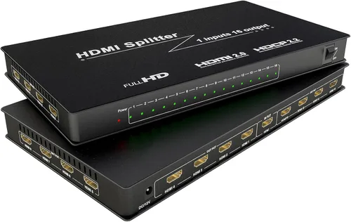 Vista 10 de KAGO Divisor HDMI de 8 puertos 4K @60Hz 1 en 8 salidas con EDID