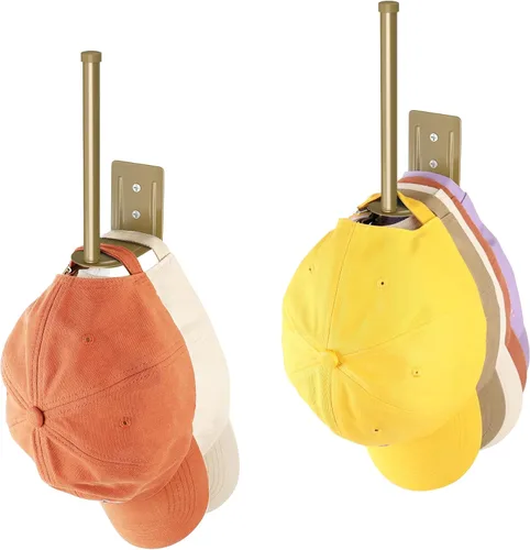 Vista 15 de Durmmur Paquete de 2 Percheros para Gorras de Béisbol, Organizador de Sombreros de Acero Inoxidable para Gorra de Béisbol, Organizador
