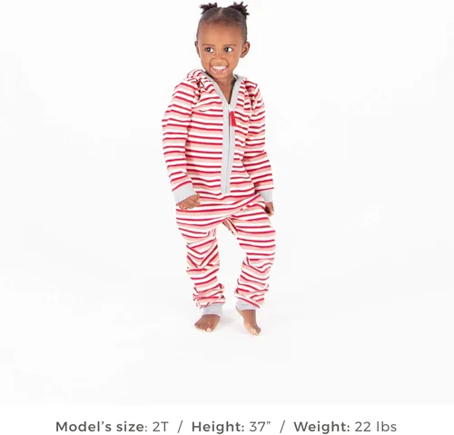 Vista 2 de Burts Bees Baby Baby Girls Jumpbees Matching Family Jumpsuits One-Piece Hooded Zip-Front Romper