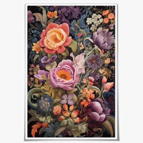 Vista 14 de WLZWD Arte de pared vintage de luna llena, impresión artística mística de bosque de medianoche, arte de academia oscura, póster estético, pintura