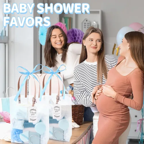 Vista 5 de 85 piezas de premios de baby shower para ganadores del juego, regalos de baby shower, incluyendo diadema, cepillo para el pelo, espejos, caja