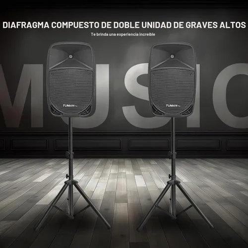 Vista 3 de Sistema de altavoces PA de alta potencia de 10 pulgadas y 1200 W