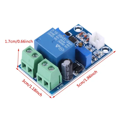 Vista 6 de Interruptor automático de corte de bajo voltaje de batería de 12V, indicador LED, potenciómetro ajustable, duración de la batería
