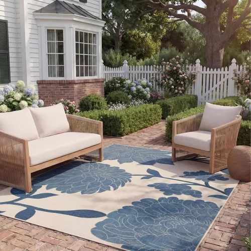 Vista 22 de SAFAVIEH Courtyard Collection CY7321 - Alfombra decorativa para interiores y exteriores, impermeable, fácil de limpiar, 2 pies 3 pulgadas x 6 pies 7