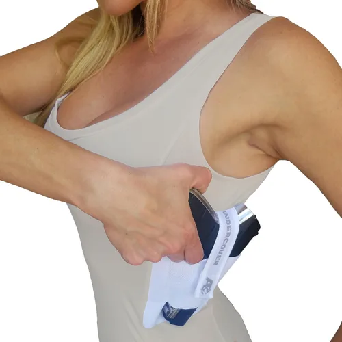 Vista 2 de Camiseta sin mangas de transporte oculto para mujer, camiseta interior segura con funda para pistola, táctica y uso diario, (S-XL)