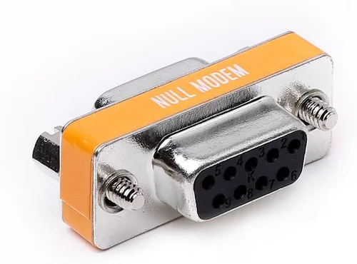 Vista 3 de DB9 - Adaptador de puerto serie de transferencia de datos delgada hembra a hembra para módem nulo, paquete de 2