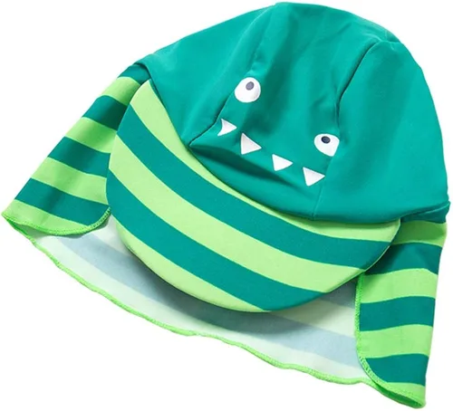 Vista 6 de Traje de baño para bebé niño, traje de baño de una pieza con sombrero de sol