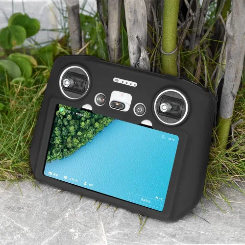 Vista 4 de BTG Funda protectora de silicona para DJl Mavic 3 Pro Cine/Mavic 3 Classic/Mavic 3 Cine/Mini 3 Pro/Mini 3/Mavic Air 2s DJI RC Remote Controller Negro