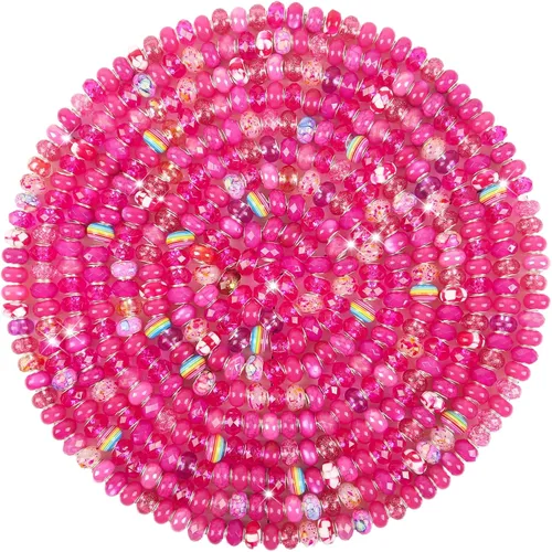 Vista 21 de 60 Piezas Cuentas Espaciadoras de Agujero Grande Cuentas Negras Surtidas Europeas para Manualidades Cuentas Grandes de Agujero Grande Lampwork