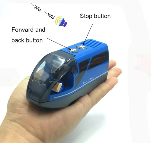 Vista 2 de DSHMIXIA Tren a Pilas para Conjunto de Pistas de Tren de Madera, Juguetes para Niños Pequeños de 3, 4, 5 Años, Niños, Acoplamientos Magnéticos