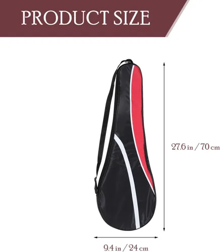 Vista 2 de Toddmomy Bolsa de raqueta de bádminton Tenis Negros Niños Traje Sudor Bádminton Raqueta Cubierta Raqueta Organización Bolsa Organizador Hombre
